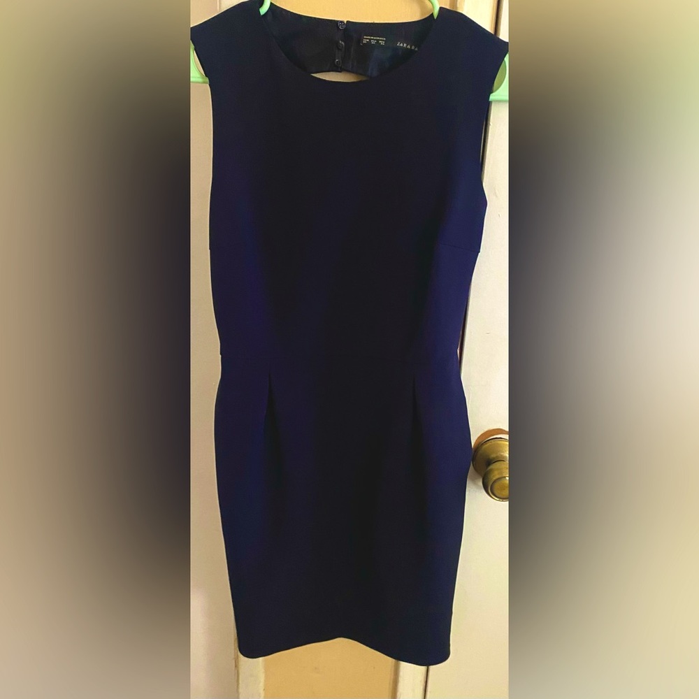 Zara Basics Sleeveless Navy dress sz xs